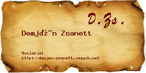 Demjén Zsanett névjegykártya