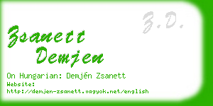 zsanett demjen business card